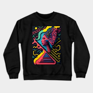 Abstract Colorful Pharaoh Crewneck Sweatshirt